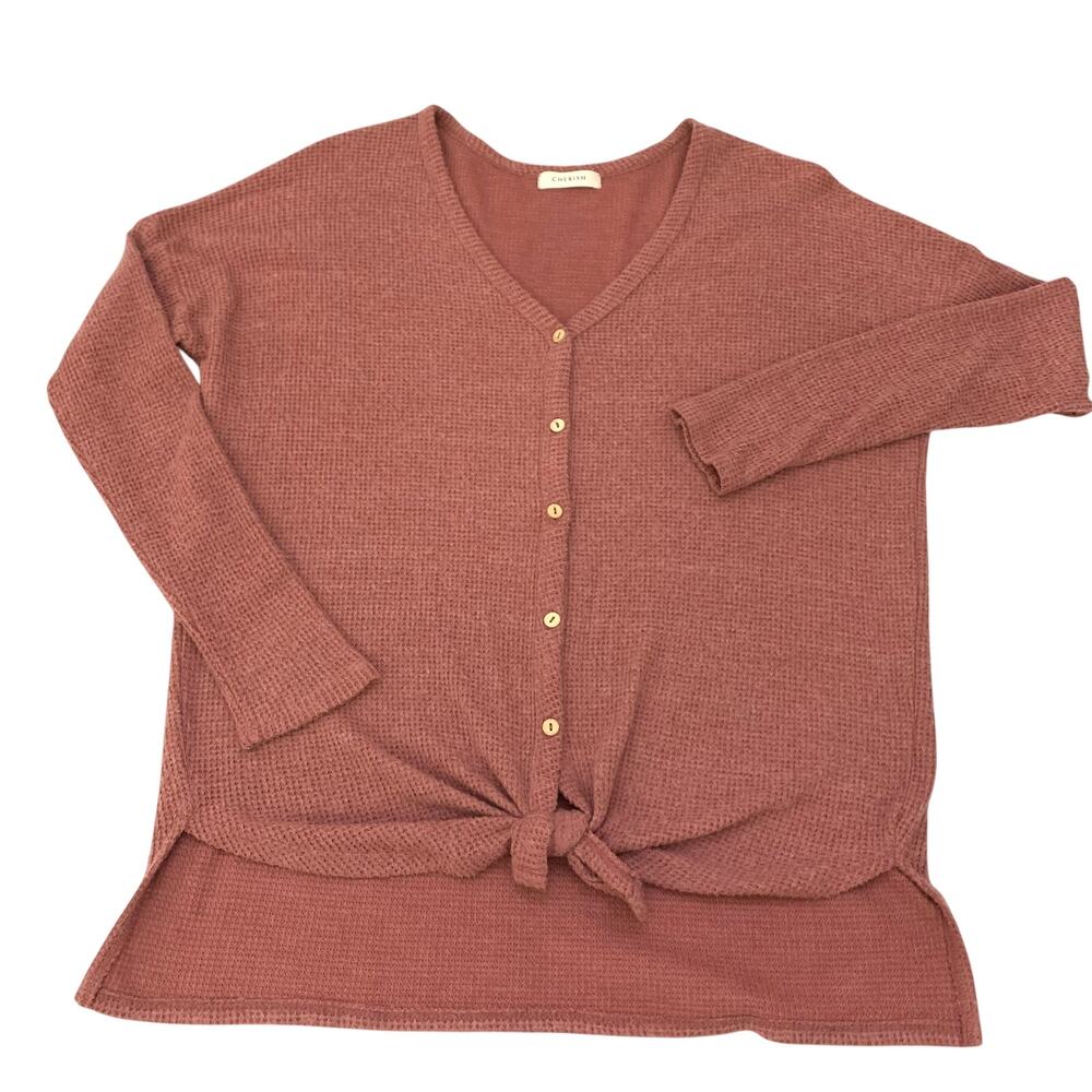 Bundle 2 - Cherish Womens Tops Sz Small Mauve Pink Tones Long Sleeves Oversized - Picture 10 of 16